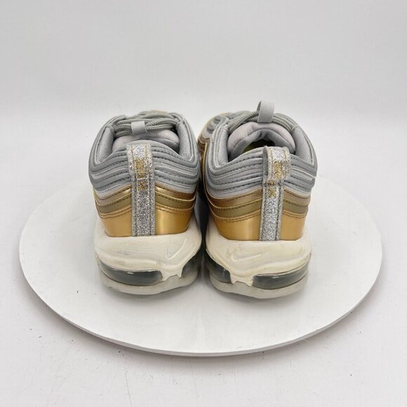 Nike Air Max 97 Women Size 9.5 AQ4137-001 Vast Gold Metallic Gray Training Shoe - Picture 10 of 12